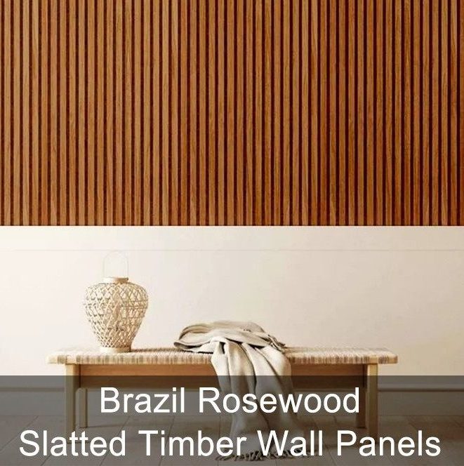Brazil Rosewood Slatted Timber Wall Panels