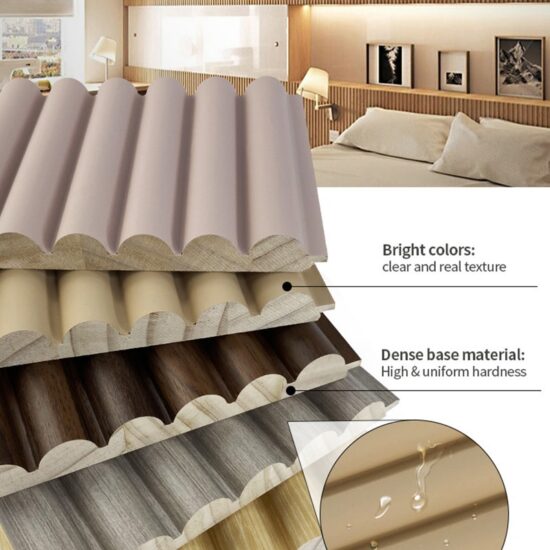 Curved Solid Wooden Fluted Panels - Image 4