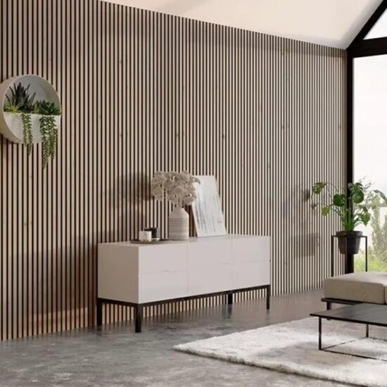 Acoustic Slat Wood Wall Panels For Hotel