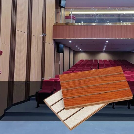 Grooved Timber Panels For Theater