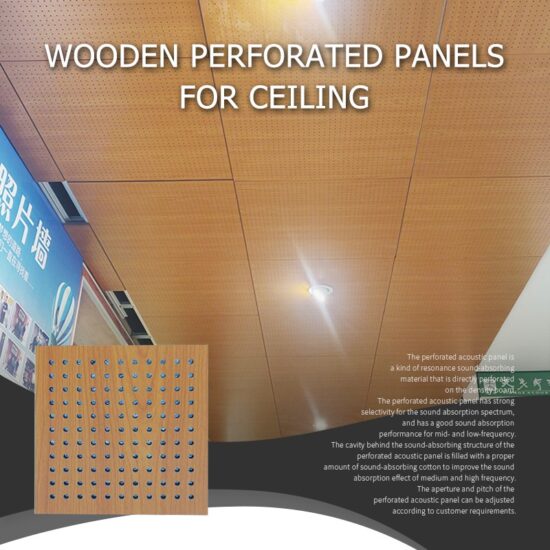 Wooden Perforated Panels For Ceiling - Image 1