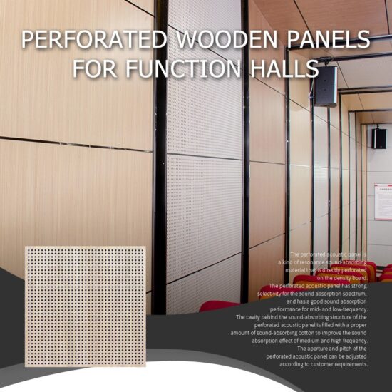 Perforated Wooden Panels For Function Halls - Image 1