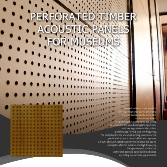 Perforated Timber Acoustic Panels For Museums