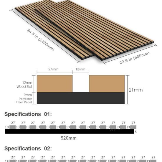 Acoustic Wood Slat Wall Panels Enhance Decor - Image 4