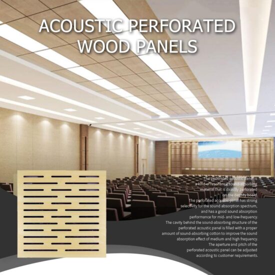 Wall And Ceiling Acoustic Perforated Wood Panels - Image 1