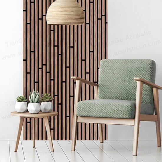 Irregularly Shaped Wood Slat Wall Panel