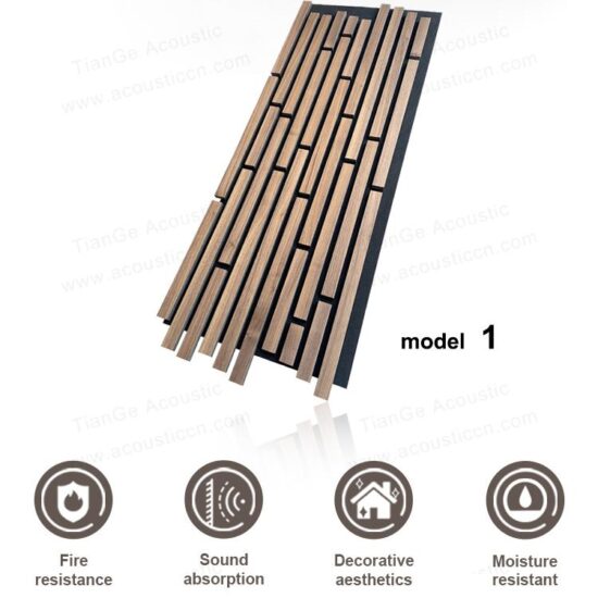 Irregularly Shaped Wood Slat Wall Panel - Image 3