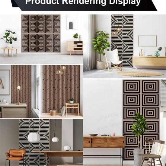 Irregularly Shaped Wood Slat Wall Panel - Image 2