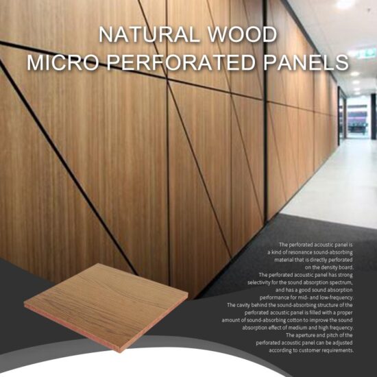 Natural Wood Micro Perforated Panels