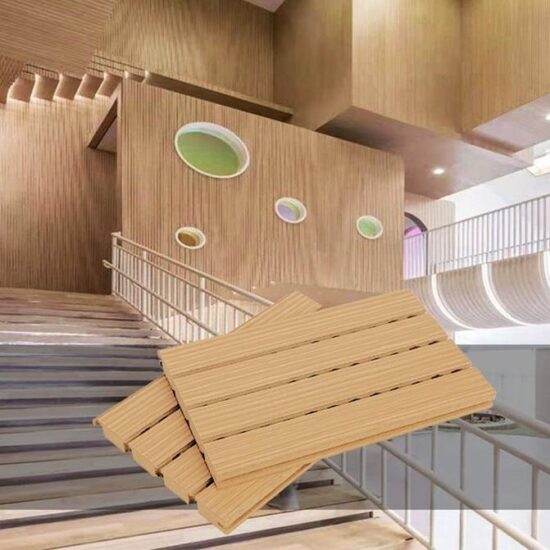 Elevate Space with Seamless Grooved Wood Paneling