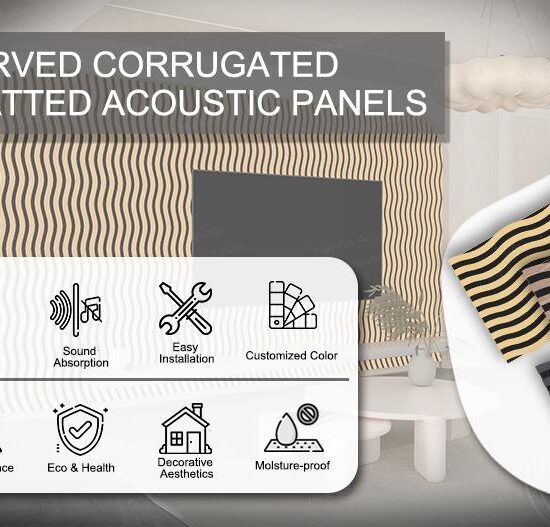 Curved Corrugated Slatted Acoustic Panels - Image 5