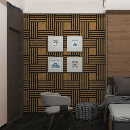 Wooden Strip Surround Acoustic Panels