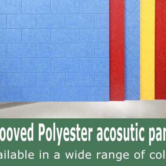 Grooved Polyester acoustic panel