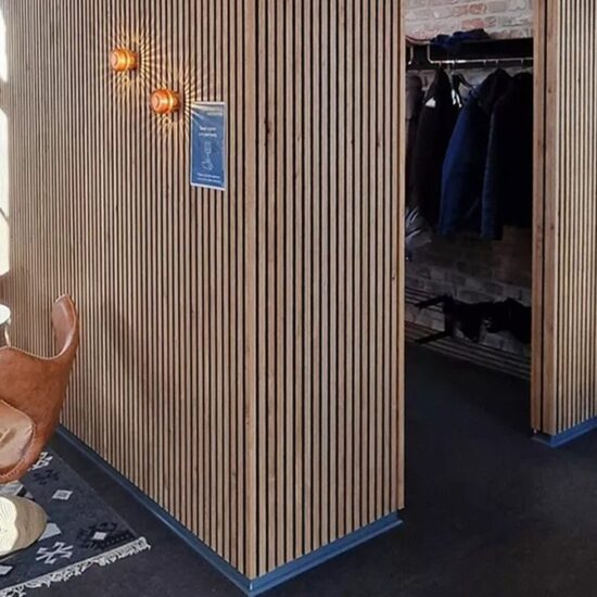 Slatted Wood Panels For Corners