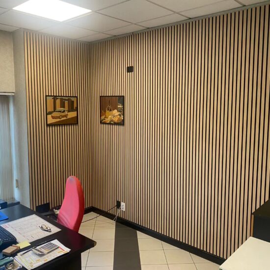 Curved Corrugated Slatted Acoustic Panels