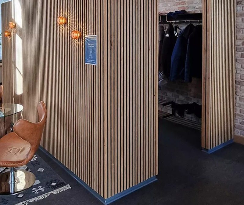 Slatted Wood Panels For Corners